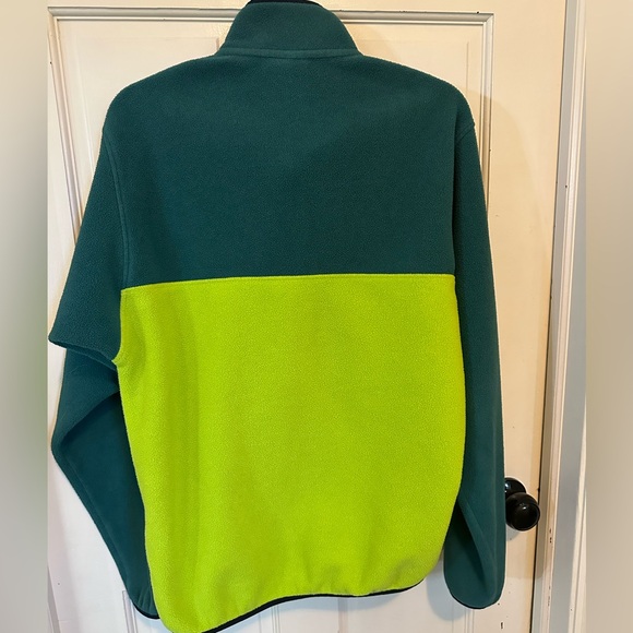 Patagonia Synchilla Snap T Mens Two Tone Green Pullover Fleece Sweater Size Sm - Picture 5 of 9